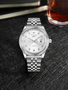 A Business Watch For Professional Men-The Perfect Choice For All Kinds Of Business Meetings And Dinners - Silver - View 3