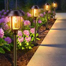 4pcs Solar Outdoor Lights - LED Solar Torch Lights With Flickering Flame, Solar Lawn Lights, Solar Pathway Decorative Lights, Suitable For Garden Decoration Upgraded Pathway Lighting Outdoor Decorative Lights, Used For Outdoor Yard Patio Lawn Torch - One Size Fits All - View 2