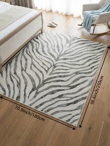 1pc Modern Minimalist Gray Striped Pattern Living Room Rug, Suitable For Bedroom, Dining Room, Office, Home Decor And Doormat, Applicable For Multiple Scenes Such As Music Festivals, Wedding Venues And Daily Home Use - Grey - View 20