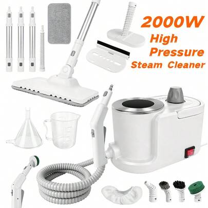 DayPlus Steam Cleaner, Steamer Cleaning With 10 Accessories, Steam Cleaner For Home With 5M Extra-Long Power Cord For Home Floor Cleaning, Car Detailing, Grout, Upholstery