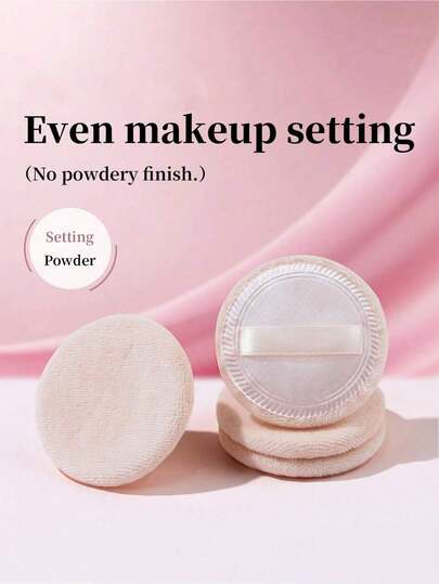 5pcs Skin Tones Single Side Pure Loose Powder Puff Makeup Puff Flocking Makeup Puff,Makeup,Cheap,Room Decor,Vanity,Travel,Bedroom,Makeup Accessories,Puff,Makeup Blender,Powder Puff,Makeup Sponge
