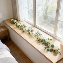 Eucalyptus Leaves And Baby's Breath Artificial Vine, Home Wedding Tabletop Greenery Decoration - White Flowering Vines - View 10