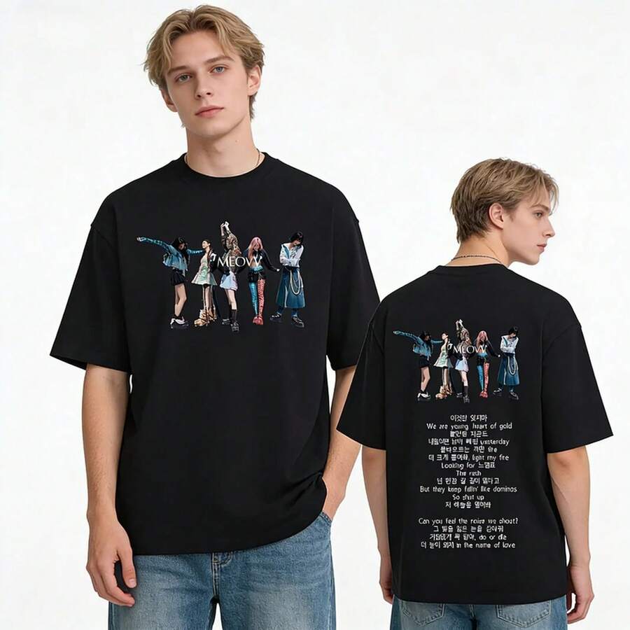 2026 Printemps/Été MEOVV-DROP Esthétique Haute Qualité Imprimé T-shirt Décontracté Rétro Vêtements Femme T-shirt Col Rond - 2 - Voir 1