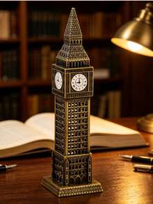 1pc 2D London Big Ben Acrylic Decorative Ornament, Landmark Building Decoration, Elegant Architectural Decor, Home And Office Decoration, Suitable For Wedding And Banquet Occasions, Wedding Gift, Unique Housewarming And Home Room Decor - A - View 5