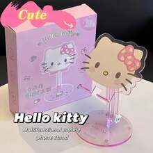Sanrio Hello Kitty Pink Phone Stand, High-Quality Multifunctional Portable Foldable Tablet Stand, Suitable For Office, Home, Outdoor, School Use, Perfect Gift For Halloween, Christmas, Valentine's Day, Birthday For Friends And Family (Mixed Set Randomly Sent) - One Size - View 2