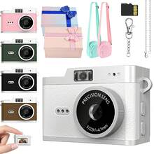 Kamera Digital Mini, Kamera Digital Definisi Tinggi, Kamera Digital Portabel, Kamera Digital HD 1080P, Mendukung Kartu Memori 32GB, Kamera Digital SLR Portabel, Multi-Fungsi Multi-Filter, Cocok untuk Vlogging dan Fotografi Perjalanan, Mainan Kamera Digital (Baterai Isi Ulang 200mA) - X5 (dengan kartu) - View 1