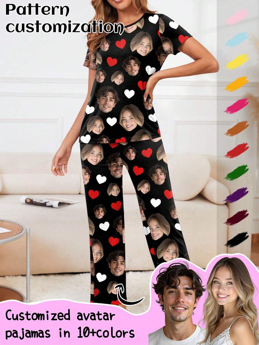 Printstory Custom Women's Sleepwear Set, Personalized With Any Pattern, Customized With Unique Gifts Suitable For Family, Friends, Holiday Parties