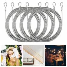 4Pcs 2M PVC Coated Wire Rope, Diameter 2mm 304 Stainless Steel Wire Rope Cable Set, PVC Coated Marine Grade Cable With Crimping Loops, Rustproof Flexible Heavy Duty Wire For Clothesline Deck Railing String Light Garden Trellis Shade Sail DIY Fencing - Multicolor - View 5