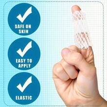 1pc 200.0cm Long Mesh Elastic Bandage, Breathable Tubular Mesh Bandage, Tubular Elastic Stretch Band, Elastic Mesh Bandage - White - View 4