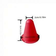 17 Colorful And Flexible Training Cones - Red, Yellow, Green, Blue, Pink (5 Colors Sent Randomly), Stackable Base For Enhanced Stability - Suitable For Indoor/Outdoor Sports, Skating Practice, Gym, Playground - Durable Plastic Material - Upgraded Version - View 2