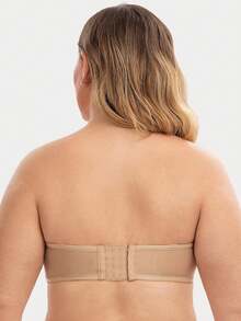 MELENECA Women's Strapless Bra For Large Bust Back Smoothing Plus Size With Underwire - Khaki - View 3