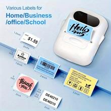Marklife P50 White Inkless Label Maker, Mini Thermal Label Printer, Compatible With Home And Commercial Use, Suitable For Home Organization, Business, Barcode, QR Code, With 1 Roll 40x30mm (1.57x1.18in) Labels - P50 Milk Candy White + 1 Roll 40*30mm (1.57*1.18in) - View 5