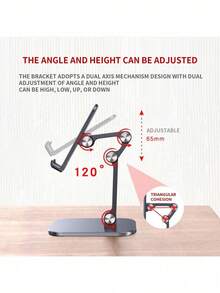 1pc Desktop Phone Stand, Portable, Height Adjustable & Foldable, Universal For Phone And Tablet - A - View 11