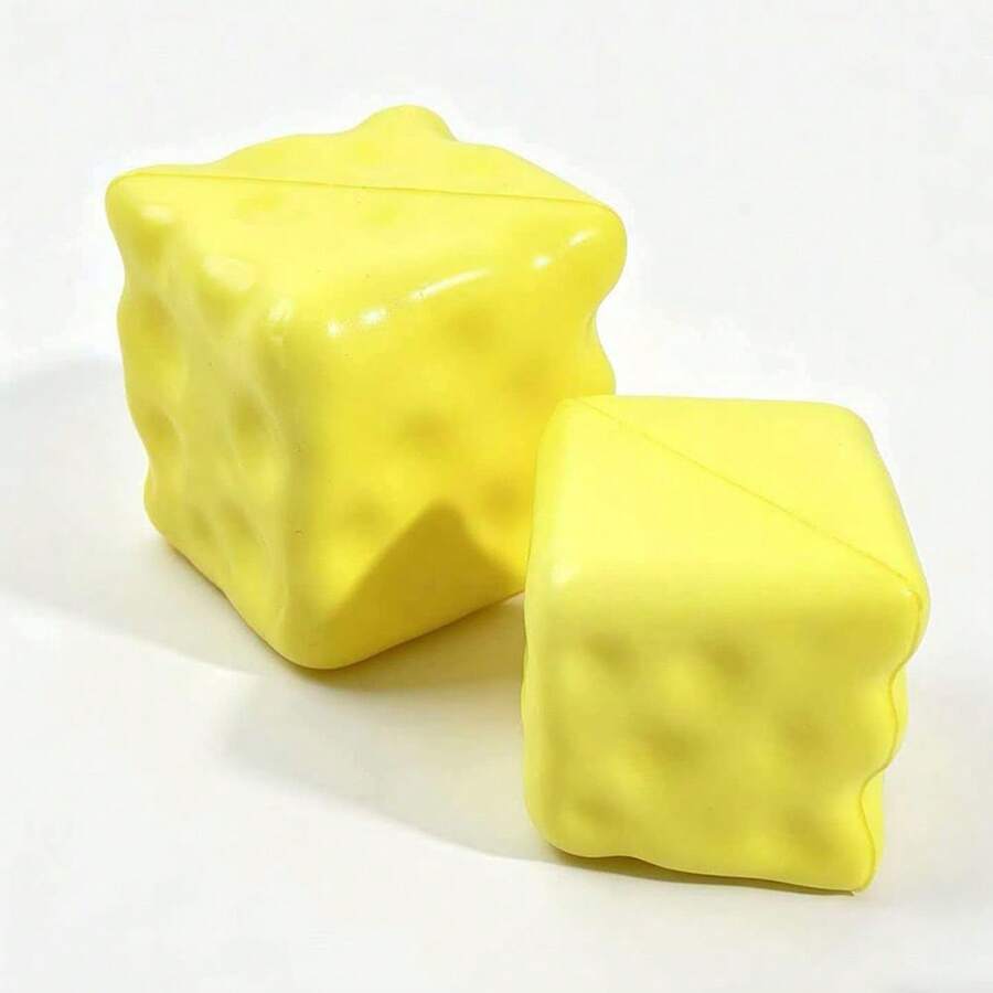 1 pièce Éponge squishy en PU fromage à rebond lent, ornement de bureau anti-stress, cadeau de fête, fantôme effrayant d'Halloween, citrouille, œuf de Pâques, décoration printanière, style aléatoire - Multicolore - Voir 1