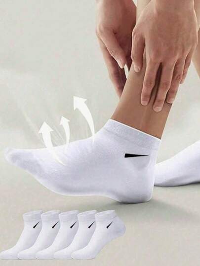 30 Pairs Men's Breathable Sports Socks, Fashion Pattern High Elastic Outdoor Running Socks, Comfortable Breathable Anti-Odor Antibacterial Socks