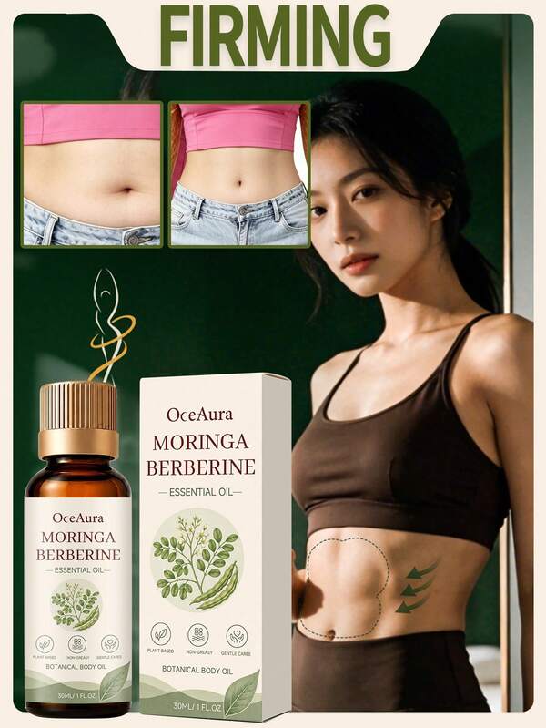 OceAura 1 botol 30ml Minyak Perawatan Pengencang Perut, Minyak Esensial Perawatan Tubuh Pelangsing, Krim Pengencang Pembentuk Lengan, Minyak Esensial Pengencang Tubuh, Melembapkan dan Menghidrasi Tanpa Rasa Berminyak, Merawat Paha, Lengan, Perut dan Lainnya, Melembutkan Kulit Tubuh, Penggunaan Harian, Praktis untuk Dibawa oleh Wanita dan Pria