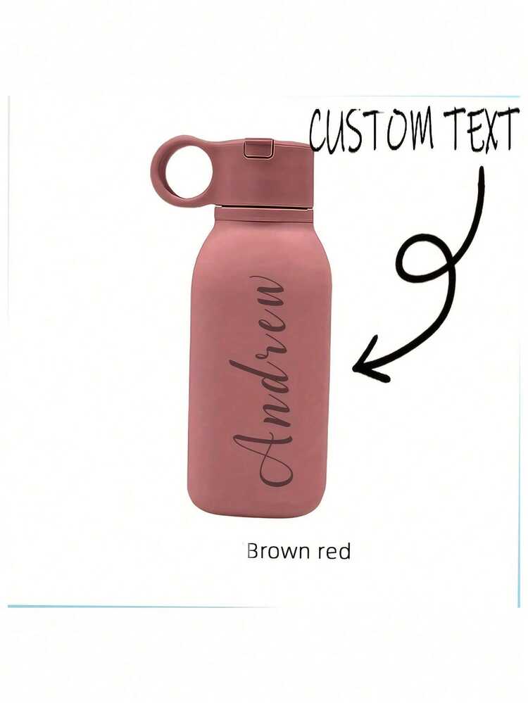1pc Personalized Silicone Water Bottle,Personalized Sports Cup,Leakproof Sippy Cup With Custom Name,Portable And Easy To Carry, With Handle And Straw, Suitable For Outdoor, Sports, Travel, Commuting, And Fitness - Multicolor - View 2