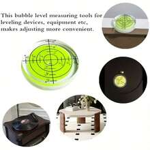 Round Bubble Level With Scale, Bubble Micro Level, Suitable For Turntable, Camera, Record Player, Tripod, Telescope Leveling Detection - Measurement Tool Gift - Round - View 7