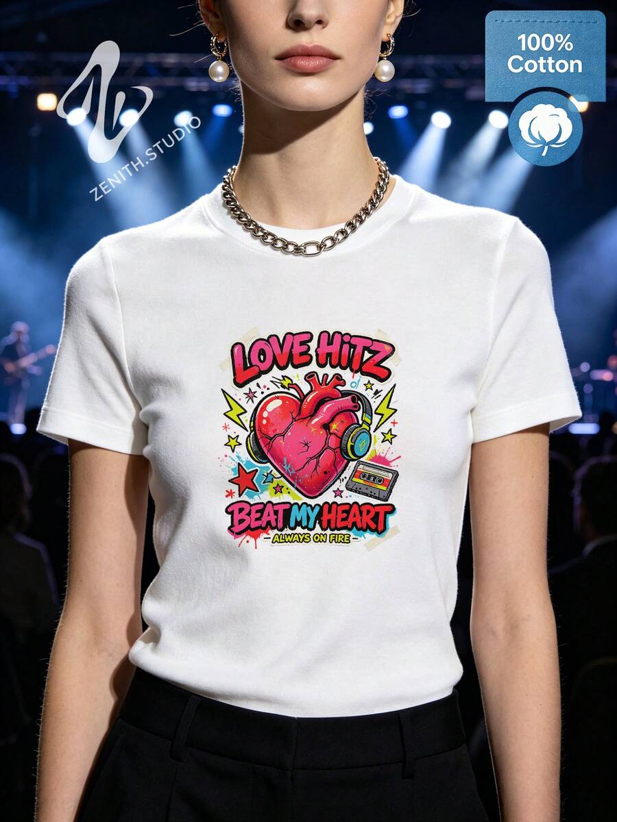 Women T-Shirts - 白色 - 查看 1