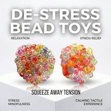 somoving Thick Burst Bead Fidget Squishy Ball, Durable Slow-Rebound Fluffy Squishy-Plush, Smooth Odorless Squishes, Soft Elastic Non-Sticky Stretchable Toy, Classroom Reward Stress Relief Gift For Kid - Multicolor - View 5