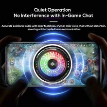 This Cooling Device Uses Semiconductor Magnetic Absorption Technology, Equipped With A Dual-Use Clip-On Heat Sink And Colorful Lighting, Providing Fast Cooling For Various Smartphones And Tablets, Suitable For Live Streaming And Gaming Use. - Black - View 9