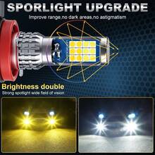 TOAUTO 2PCS H11 LED Fog Lights Bulbs 9005 9006 HB3 HB4 LED Headlight For Car 80W 25000LM White Yellow Auto Headlamps Plug&Play 12V - A - View 6