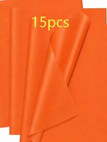 5/15/25/35 Sheets Warm Orange Patterned Tissue Paper, Suitable For DIY Crafts, Party Favors, Bouquet Wrapping, Clothing Packaging And Birthday Gift Decoration - Warm Orange - View 9