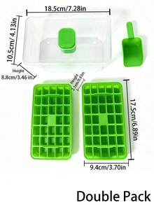 Press-Type Ice Cube Mold With Ice Cube Storage Box - Multiple Styles and Colors - View 3