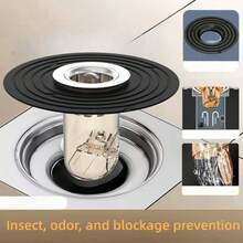1pc Bathroom Drain Filter, Easy To Install, Prevents Pipe Clogging And Pest Intrusion, Ensures Smooth Drainage, Suitable For Bathroom, Kitchen, Bathtub, Shower, Sink And Other Drainage Holes - Multicolor - View 4