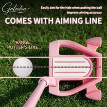 WUDAY Pink Hollow Golf Putter, Left/Right Handed Optional, High Aesthetic Fresh Pink Appearance, Three-Line Alignment Aid, Hollow Weight Structure Enhances Stability, Grooved Face Increases Friction, Ergonomic Design For Women - Pink - View 2