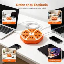 Regleta multifunción de diseño moderno, enchufes universales compatibles con diversas clavijas, protección contra sobrecargas, tamaño compacto que ahorra espacio, evita cables enredados en tu hogar - Tipo de Enchufe A USA (110-127V) - Ver 5