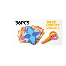 Juego de manualidades de origami divertido para niños - Incluye manual de instrucciones paso a paso y múltiples patrones creativos de origami, juego interactivo entre padres e hijos para ayudar al desarrollo cognitivo y entrenamiento de la concentración de los niños - 36 piezas - Ver 8