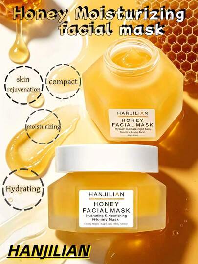 HANJILIAN Honey Firming & Plumping Mask 40g – Ekstrak Madu Alami, Nutrisi Mendalam & Pengunci Kelembapan, Menyelamatkan Kulit Kusam Akibat Begadang, Memperbaiki Kulit Kendur & Garis Kering, Hidrasi & Pengencangan Mendalam, Menenangkan & Mencerahkan, Mengencangkan & Elastis, Cocok Untuk Semua Jenis Kulit