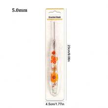 1pc Dried Flower Resin Transparent Crochet Hook, Exquisite Bubble Packaging, New Silver Needle Head, Comfortable Ergonomic Handmade Grip Design, Suitable For DIY Knitting Scarves, Sweaters And Other Handmade Projects - Crochet Needles - View 15