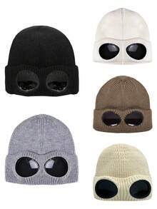 1pc Unisex Y2K Style La Embroidered Knit Ski Hat, Outdoor Casual Knit Beanie, Versatile Winter Warm Hat For Daily Commute, Knitted Cold Weather Cap - NY Italic - View 15