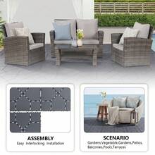 Interlocking Courtyard Deck Tiles Set | 12-Inch Weather-Resistant Plastic Outdoor Flooring | Suitable For Garden, Balcony, Poolside - Four-sided Diamond - View 5