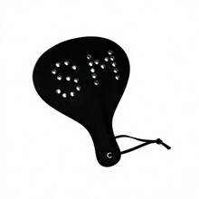Leather Spanking Paddle BDSM Sex Paddle For Adult Spanking Bondage Role Play SM Toys SM Letter Rivet - 1PC - View 3