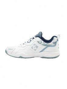 KUMPOO Professional Training Shoes Men'S Low Top / Anti-Slip & Shock Absorption / Lightweight Badminton Sports Shoes / KHR-D21 - White/Blue - View 6