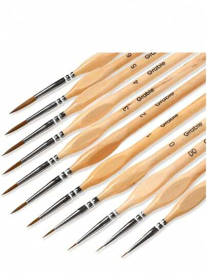1/4/7/9/11pcs Mini Paint Brush Set, Suitable For Detail Painting And Art Painting, Compatible With Acrylic, Watercolor, Oil Paint, Model And Pastel, Ideal For Art Creation And Copying Learning