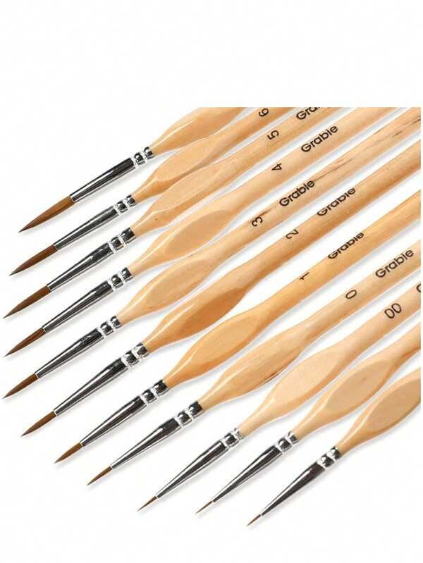 1/4/7/9/11pcs Mini Paint Brush Set, Suitable For Detail Painting And Art Painting, Compatible With Acrylic, Watercolor, Oil Paint, Model And Pastel, Ideal For Art Creation And Copying Learning