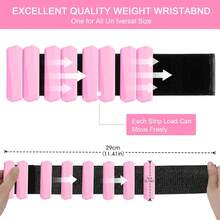 Adjustable Silicone Wrist And Ankle Weights Set (1 Pair/Single), 490g Waterproof Adjustable Silicone Weights, Suitable For Strength Training, Durable Waterproof Wearable Ankle And Wrist Weights, Suitable For Running, Fitness, Yoga And Swimming - Multicolor - View 9