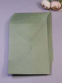 10/30/50pcs Mouse Green Envelopes Invitation Cards Suitable For Festival Greeting Cards, Wedding, Graduation Season, Back To School, Birthday Invitations - Green Invitation - View 4