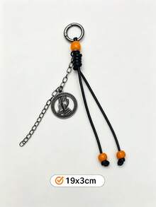 1PC Handmade Wax Rope Keychains, Vintage Knot Pendant For Bag Purse, Boho Phone Strap Purse Charm, Unique Retro Accessory Gift For Women - Multicolor - View 5