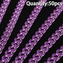 50pcs Rantai Akrilik Transparan Warna Campuran untuk Membuat Perhiasan DIY, Gelang, Gantungan Mobil, dan Aksesoris Rantai Ponsel - Rantai transparan buatan sendiri - View 14