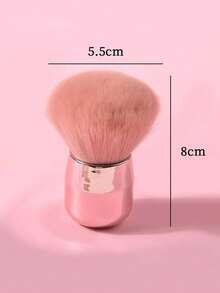 2/1 buah Kuas Debu Kuku Bentuk Kepala Jamur Besar, Kuas Makeup, Bulu Lembut, Warna Pink - Berwarna merah muda - View 6