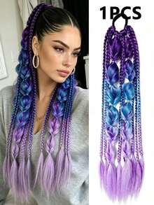 Trenzas de Burbuja Retorcidas de Colores Mixtos Hechas a Mano - Extensiones de Cabello Estilo Vacaciones para Mujeres, Versátiles para Todos los Tipos de Cabello 24 Pulgadas - Multicolor - Ver 13