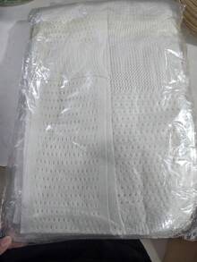 Vintage Hollow Knit Polyester Shawl, Lightweight Air Conditioning Beach Wrap, Suitable For Summer Vacation, Perfect Daily Party Gift, Slight Color Difference May Exist Due To Screen Lighting - White Hollow - View 3
