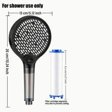 Large Panel 3-Speed Pressurized Shower Head With 5 Filter Cartridges, High Flow Rain Showerhead For Home Bathroom,For Shower Use Only - Shower Head - View 2