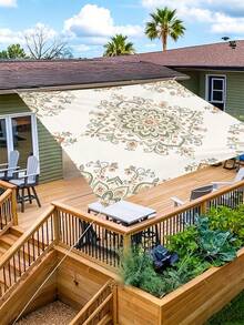 1 cái bạt che nắng in họa tiết hoa hướng dương phong cách vintage, bạt che và lều canopy cho dã ngoại ngoài trời, in phẳng 2D, phù hợp cho ngoài trời, sân vườn, cắm trại, bãi biển, vườn và nhiều bối cảnh khác, có thể giặt, đi kèm 4 dây cố định và 4 cọc cắm đất, không bao gồm khung - Nhiều màu - Xem 10