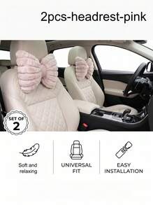 YITUMU Bantal Leher Sandaran Kepala Mobil Desain Pita Lembut dan Mewah, Bantalan Kursi Mobil Nyaman untuk Musim Dingin, Bantal Penopang Leher, Tersedia dalam Berbagai Warna - MultiWarna - View 14